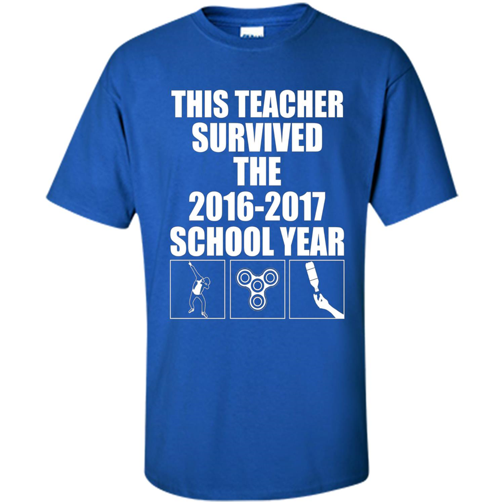 Teacher T-shirt This Teacher Survived The 2016-2017 School Year Royal