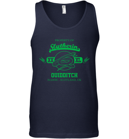 Property Of Slytherin Quidditch Harry Potter Tank Top Tank Top Navy