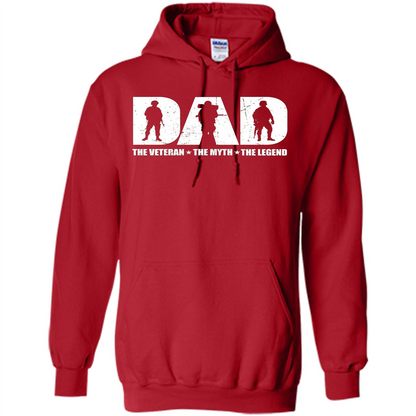 Fathers Day T-shirt The Veteran. The Myth. The Legend Red