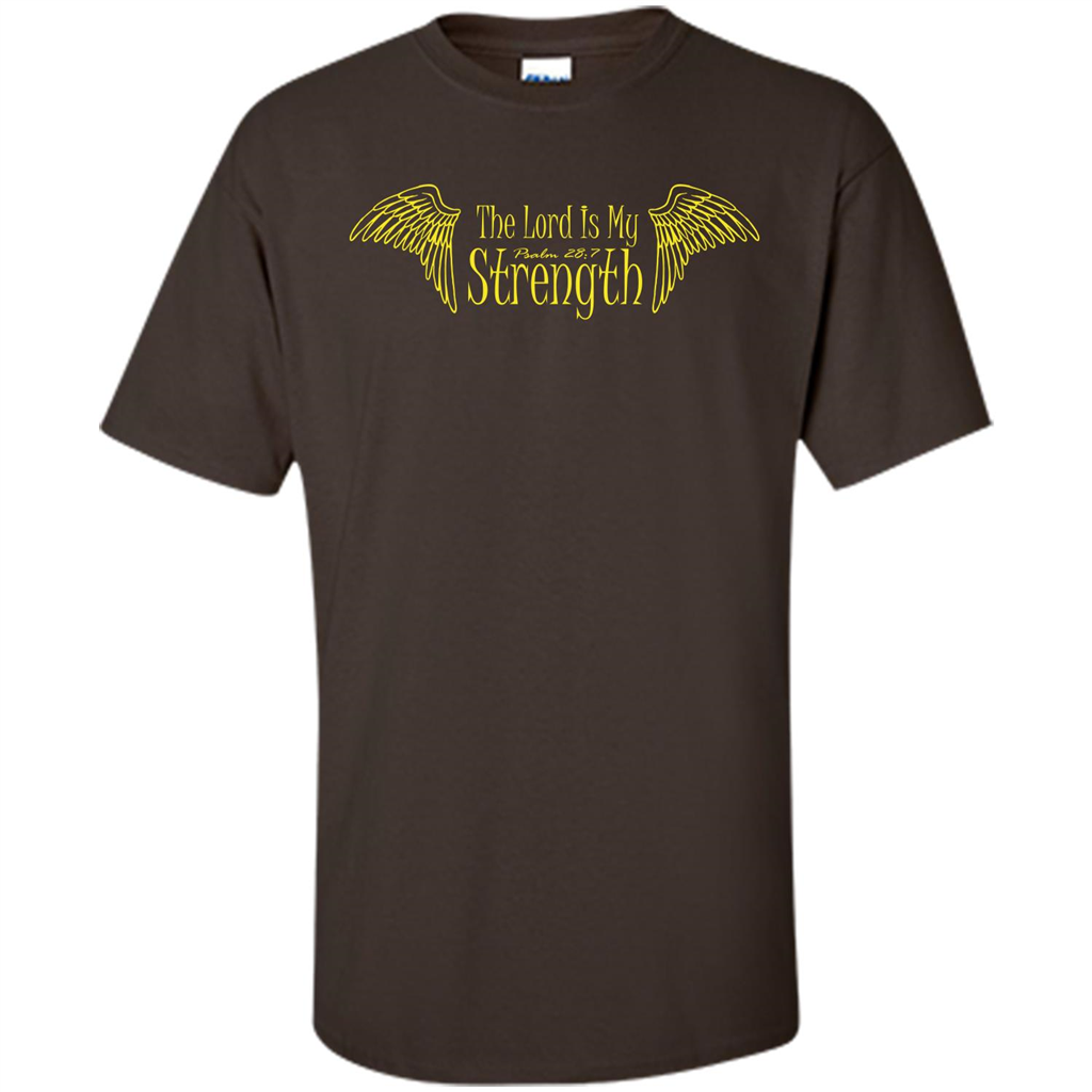 Christian T-shirt The Lord Is My Strength Dark Chocolate
