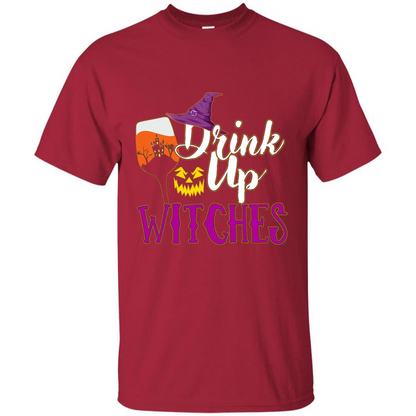 Drink Up Witches T Shirt Funny Halloween Costume Cardinal