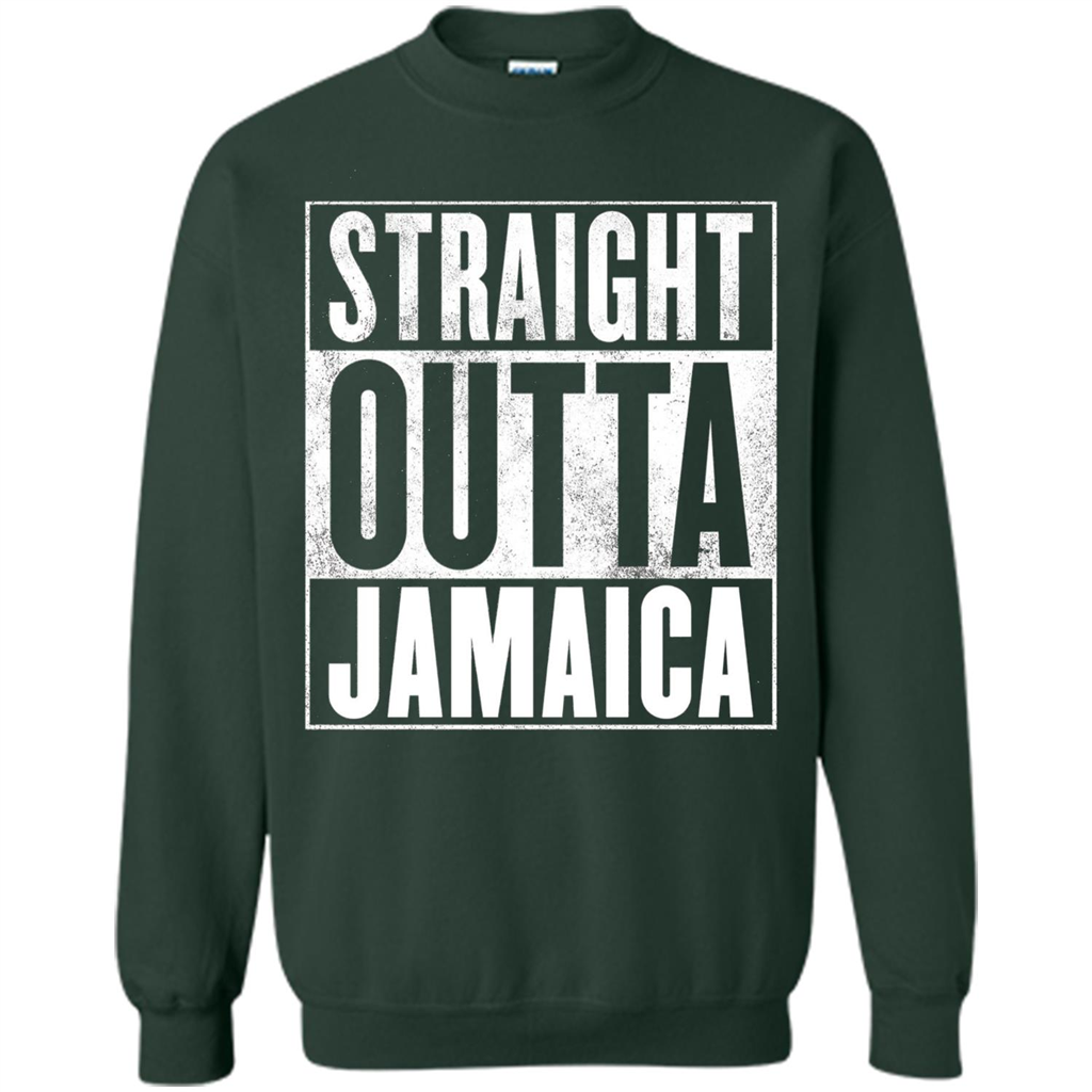 Jamaica T-Shirt - Straight Outta Jamaica T-shirt Forest Green