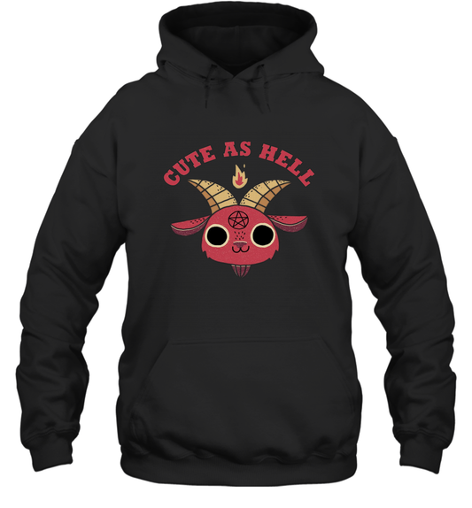 Cute As Hell Hoodie Hoodie Black