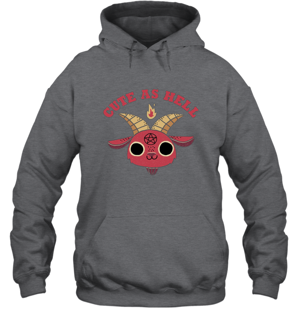 Cute As Hell Hoodie Hoodie Dark Heather