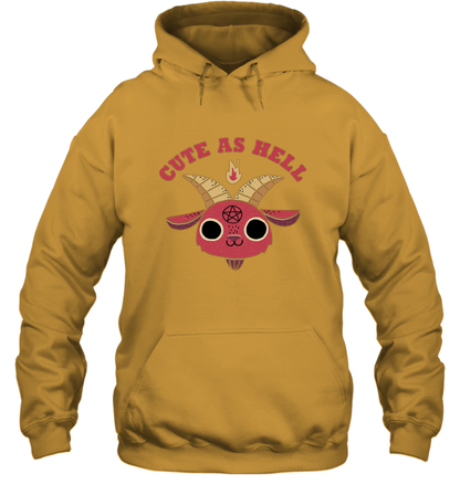 Cute As Hell Hoodie Hoodie Gold