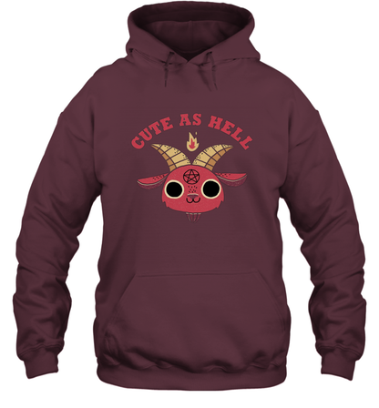 Cute As Hell Hoodie Hoodie Maroon