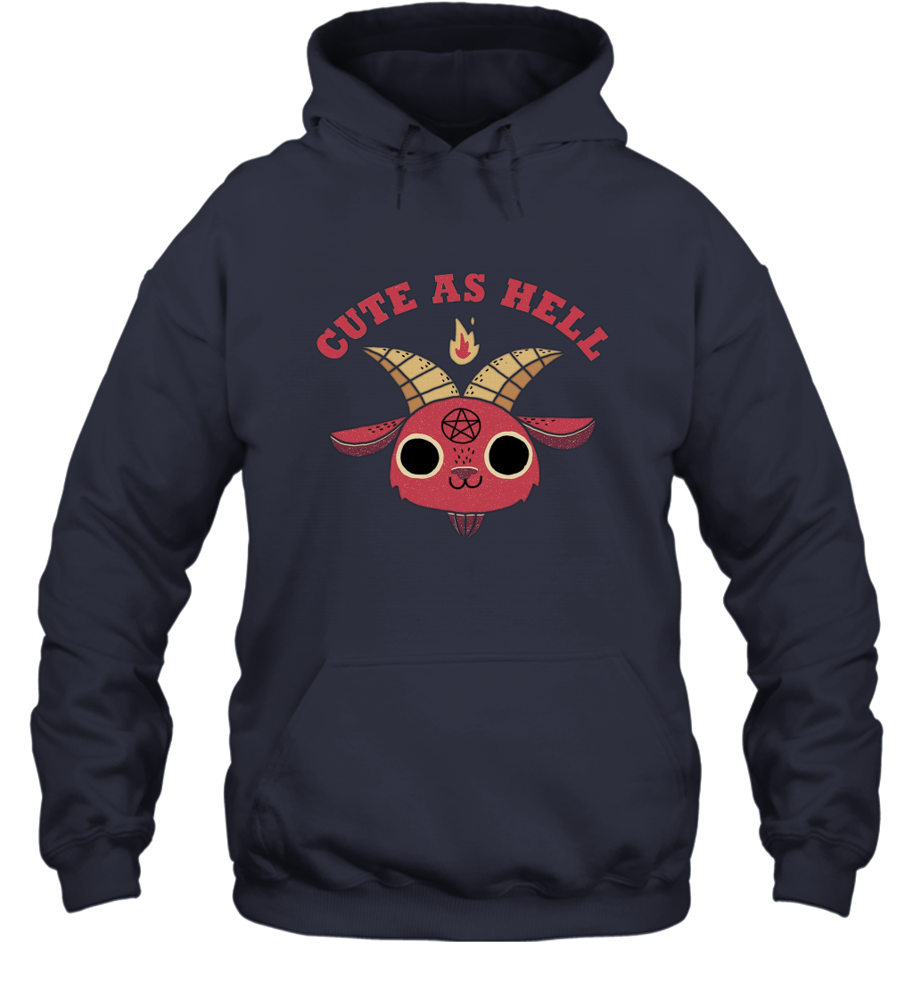Cute As Hell Hoodie Hoodie Navy