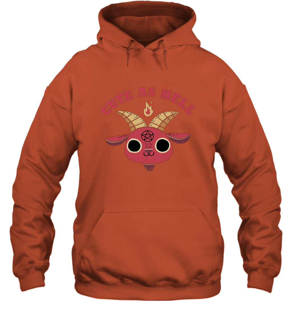 Cute As Hell Hoodie Hoodie Orange
