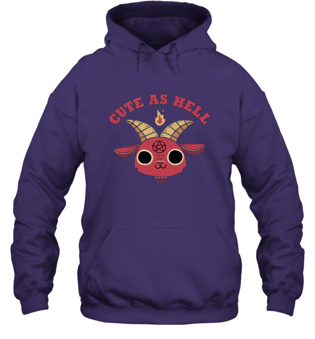 Cute As Hell Hoodie Hoodie Purple
