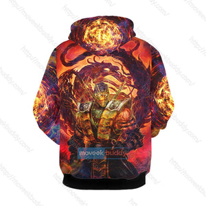 Mortal Kombat Scorpion 3D Zip Up Hoodie Jacket
