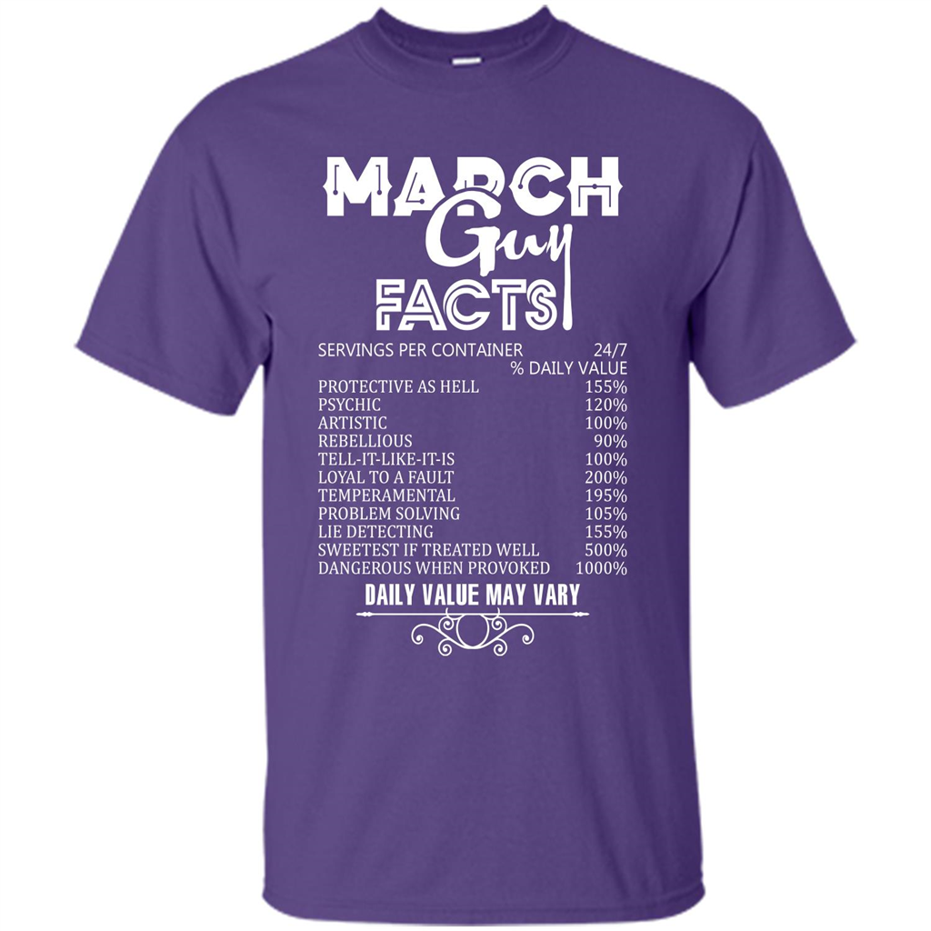 March Guy Facts T-shirt Purple