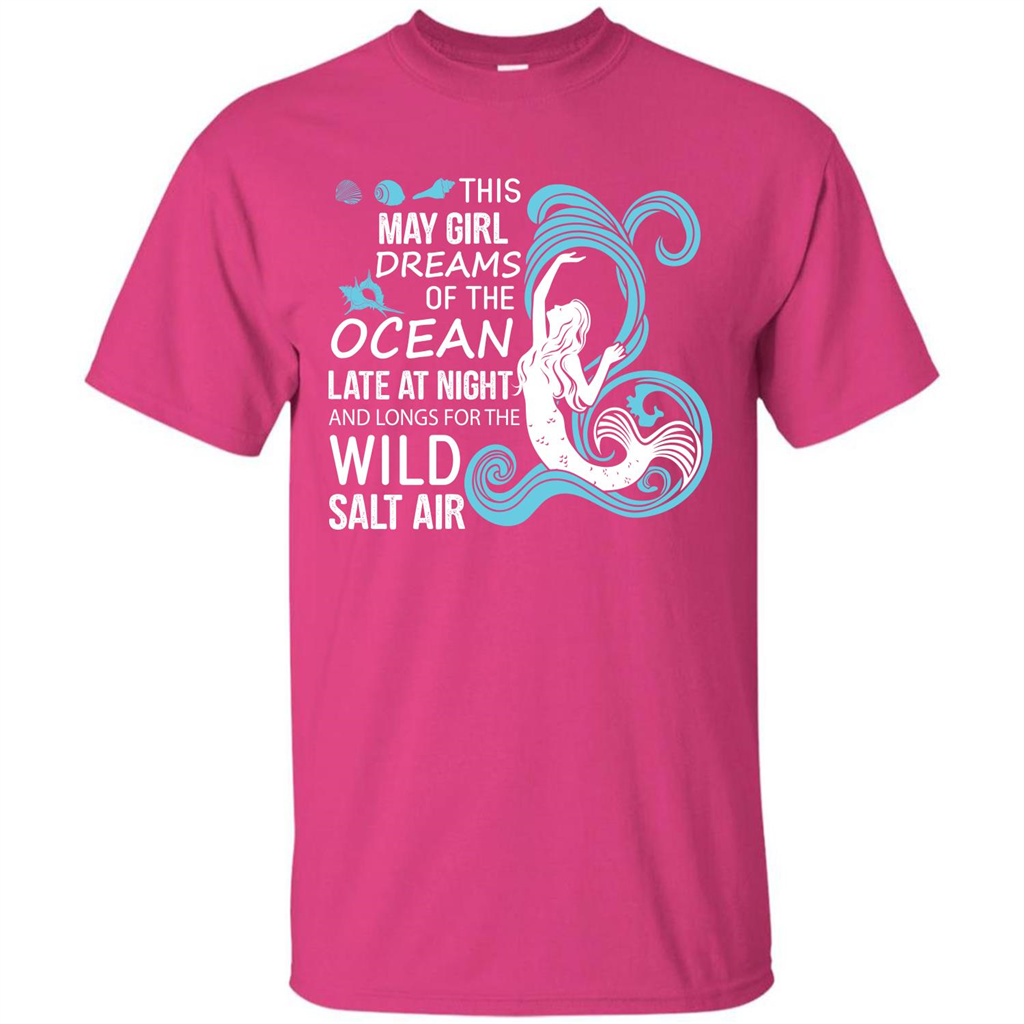 This May Girl Dreams Of The Ocean Late At Night T-shirt Heliconia
