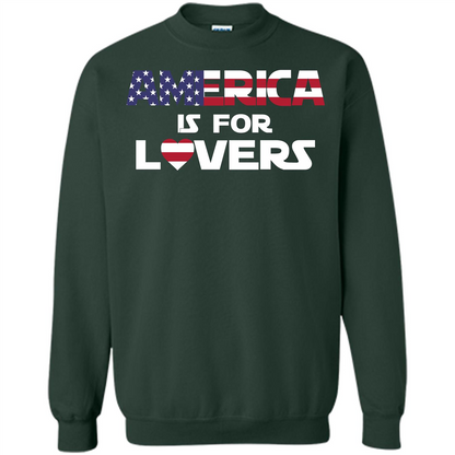 America Is For Lovers T-shirt Forest Green