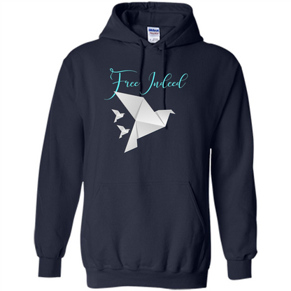 Free Indeed Origami Bird T-shirt Christian T-shirt Navy