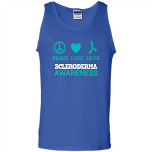 Scleroderma Awareness Ribbon Support T-shirt Peace Love Hope T-shirt