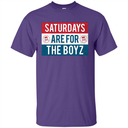 Saturdays Are For The Boyz T-shirt Purple