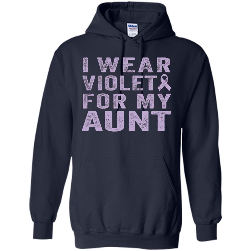 Cancer Awareness T-shirt I Wear Violet For My Aunt T-shirt Navy