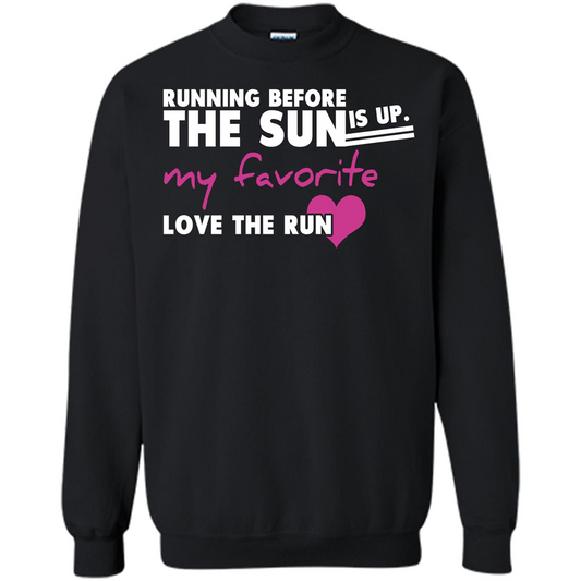 Runner T-shirt Running Before The Sun Is Up T-shirt Orange