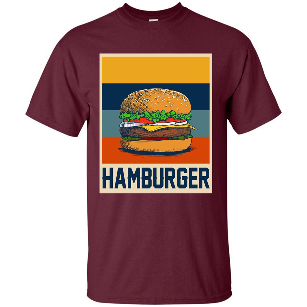 Hamburger T-shirt Vintage Hamburger T-shirt Maroon