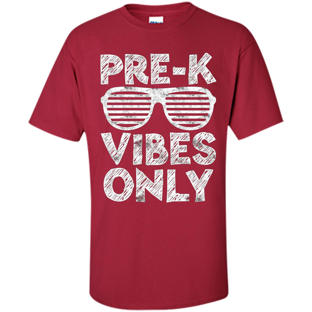 Pre-K Vibes Only T-Shirt Funny Back To School T-shirt Cardinal