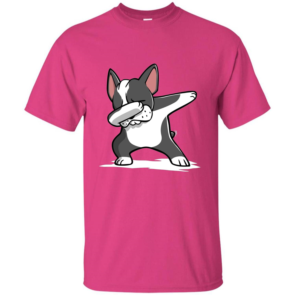 Dabbing Boston Terrier Dog T-Shirt Dab Dance T-shirt Heliconia