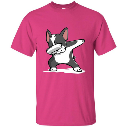 Dabbing Boston Terrier Dog T-Shirt Dab Dance T-shirt Heliconia
