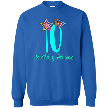 Birthday Princess Tiara T-shirt Tenth Birthday T-Shirt Royal