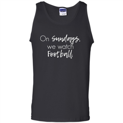 On Sundays We Watch Football T-shirt Ladies Football T-shirt Black