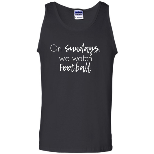 On Sundays We Watch Football T-shirt Ladies Football T-shirt Black
