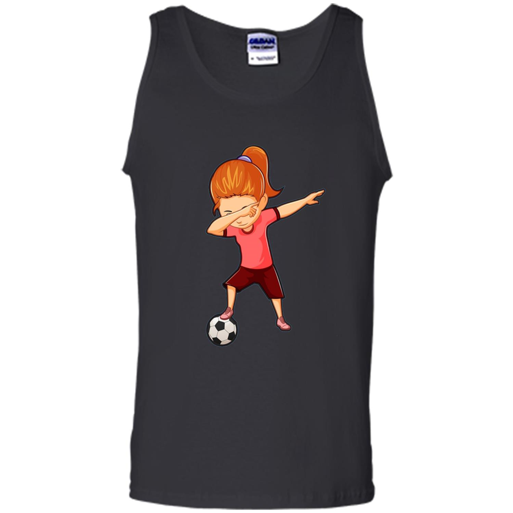 Soccer T-shirt For Girls Funny Dabbing Dab Dance Soccer Ball Black