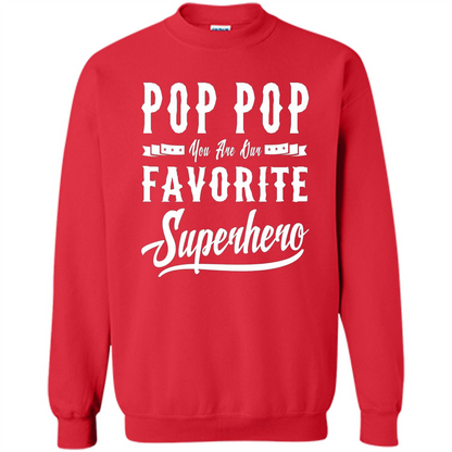 Pop Pop Superhero Fathers Day Gifts Dad Grandpa Men T-shirt