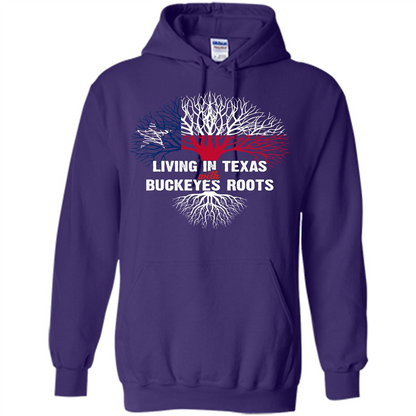 Living In Texas With Buckeyes Roots T-shirt Purple