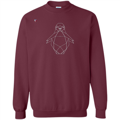 Cute Polygon Penguin T-Shirt Maroon