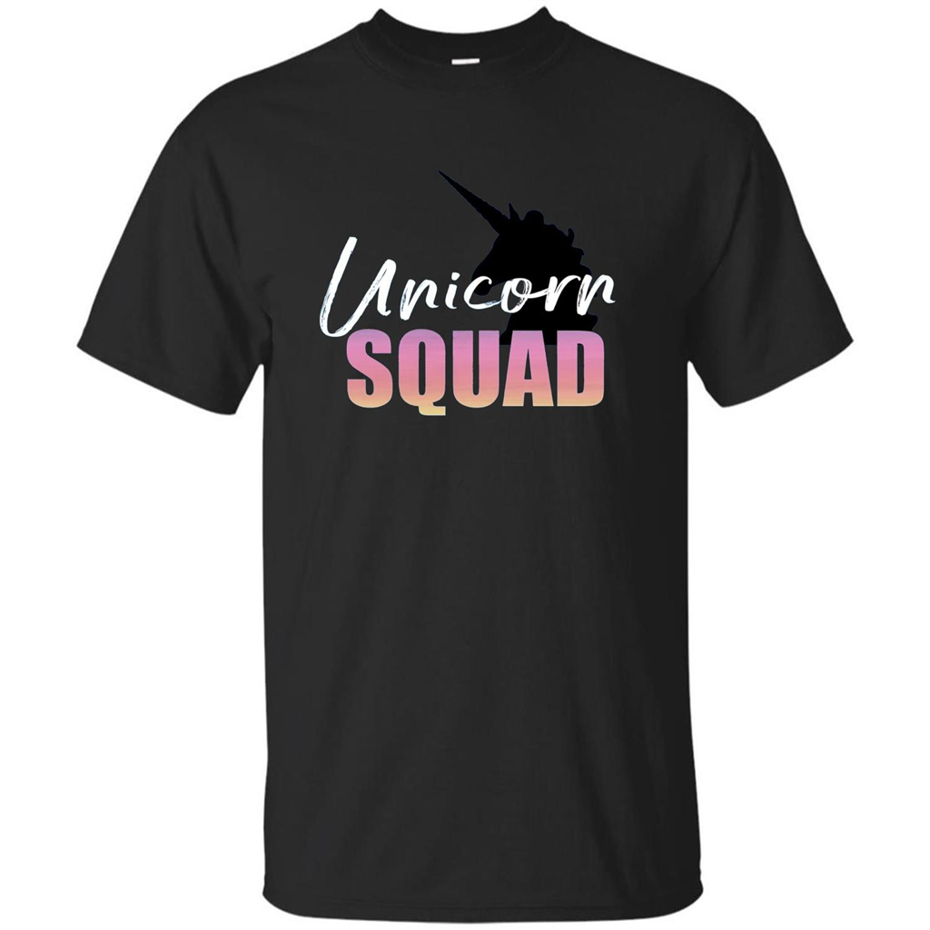 Unicorn Squad Rainbow Unicorns T-Shirt Black