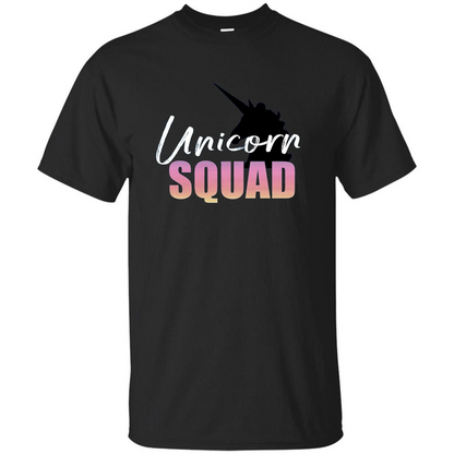 Unicorn Squad Rainbow Unicorns T-Shirt Black