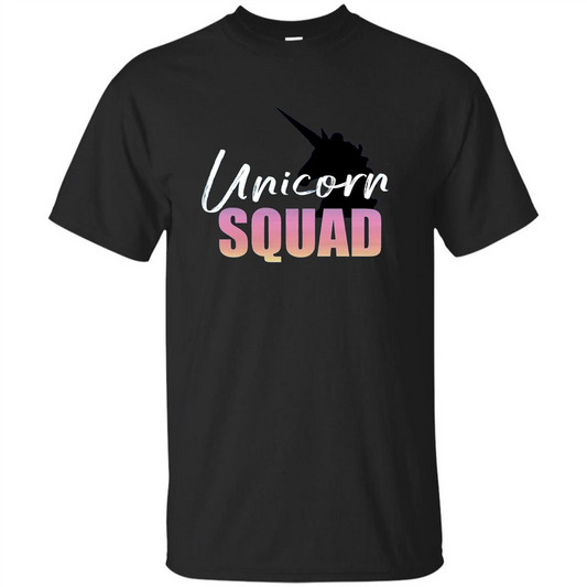 Unicorn Squad Rainbow Unicorns T-Shirt Black
