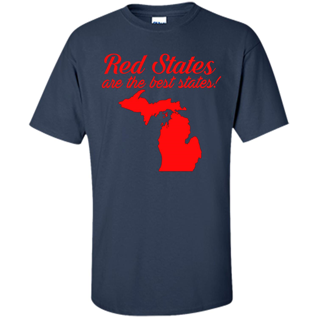 Michigan T-Shirt Red States Are The Best States Navy