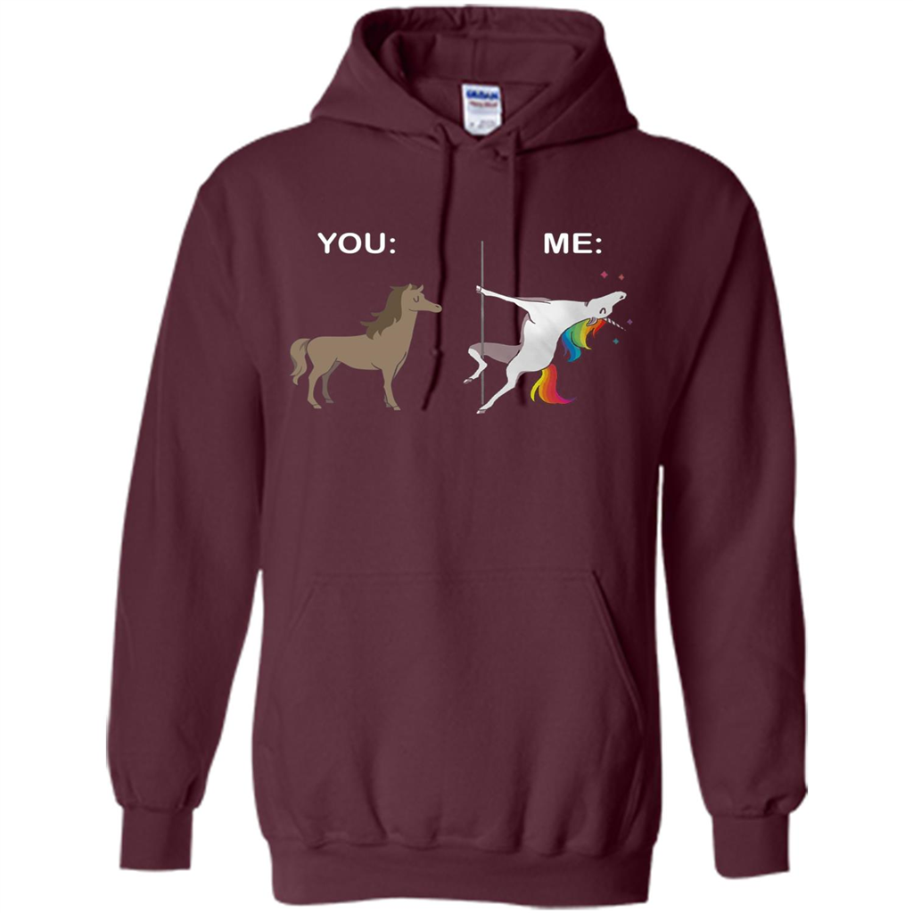Cute Unicorn You And Me T-shirt Maroon