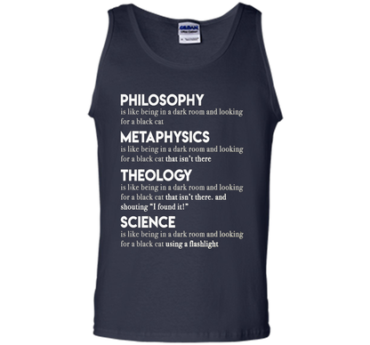 Philosophy Metaphysics Theology Science T-shirt Navy