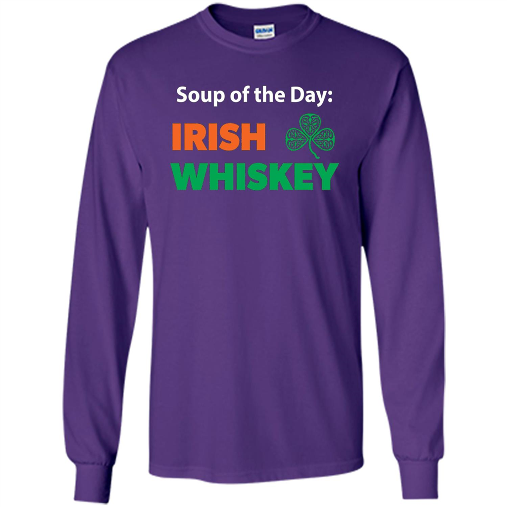 Funny Irish Whiskey Drinking Tshirt Soup Of The Day T-shirt Purple
