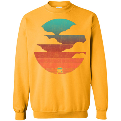 Driving Into The Sunset T-shirt Gold
