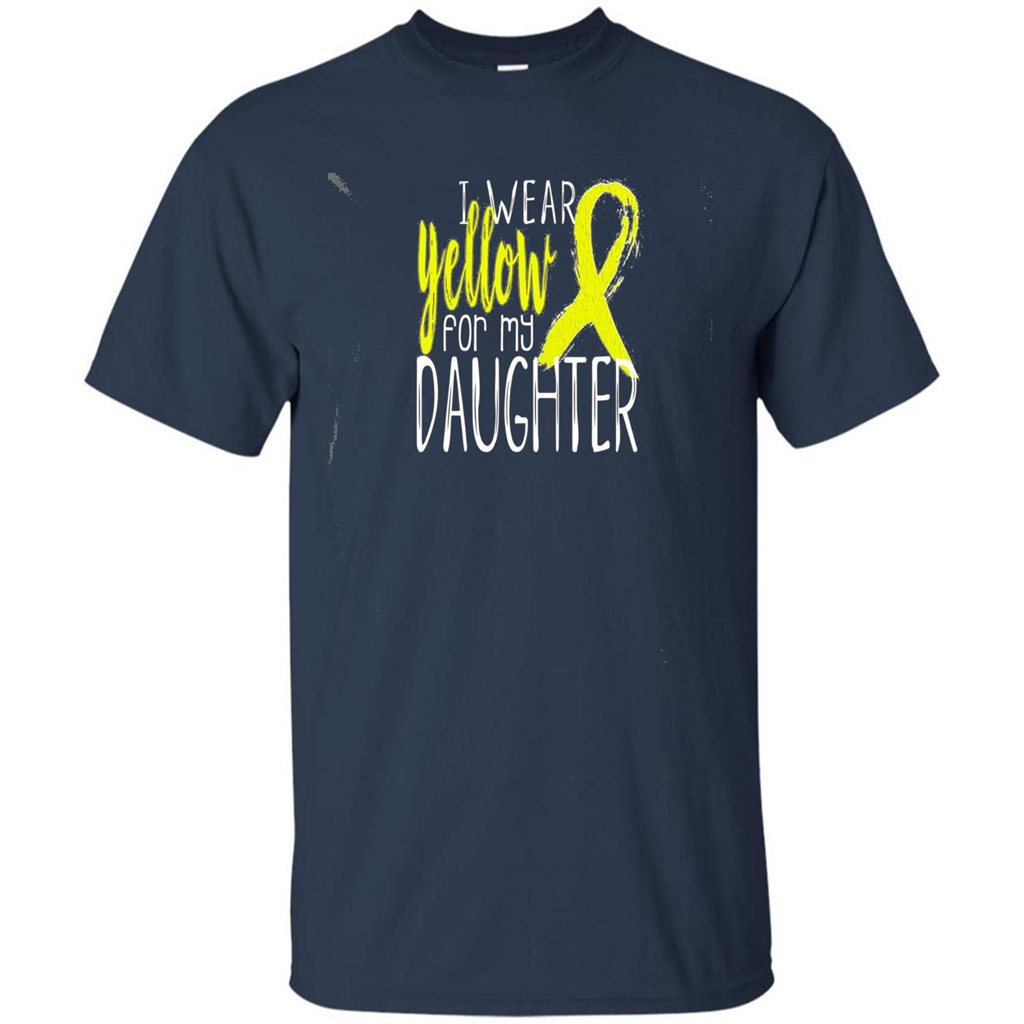 I Wear Yellow Ribbon For My Daughter T-shirt Navy
