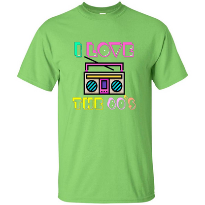 I Love The 80's T-shirt Lime