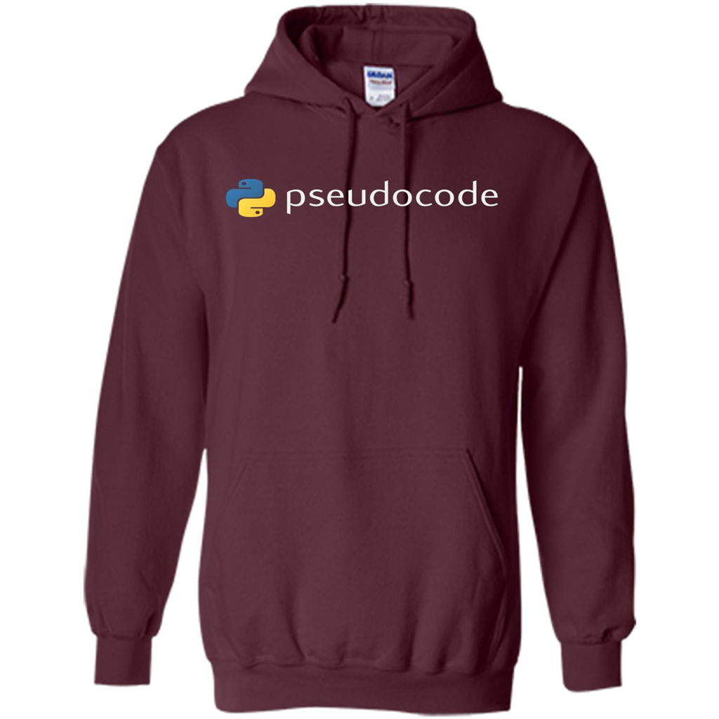 Funny Python Programming Pseudocode T-shirt Maroon