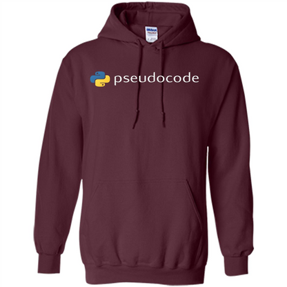 Funny Python Programming Pseudocode T-shirt Maroon