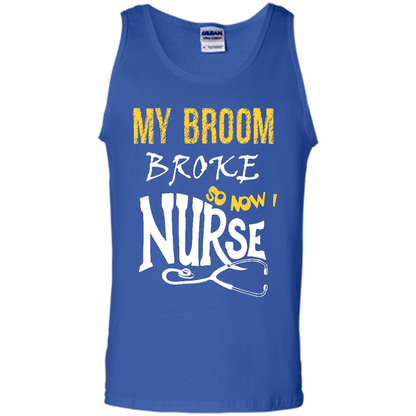 Nurse T-shirt My Broom Broke So Now I Nurse Royal