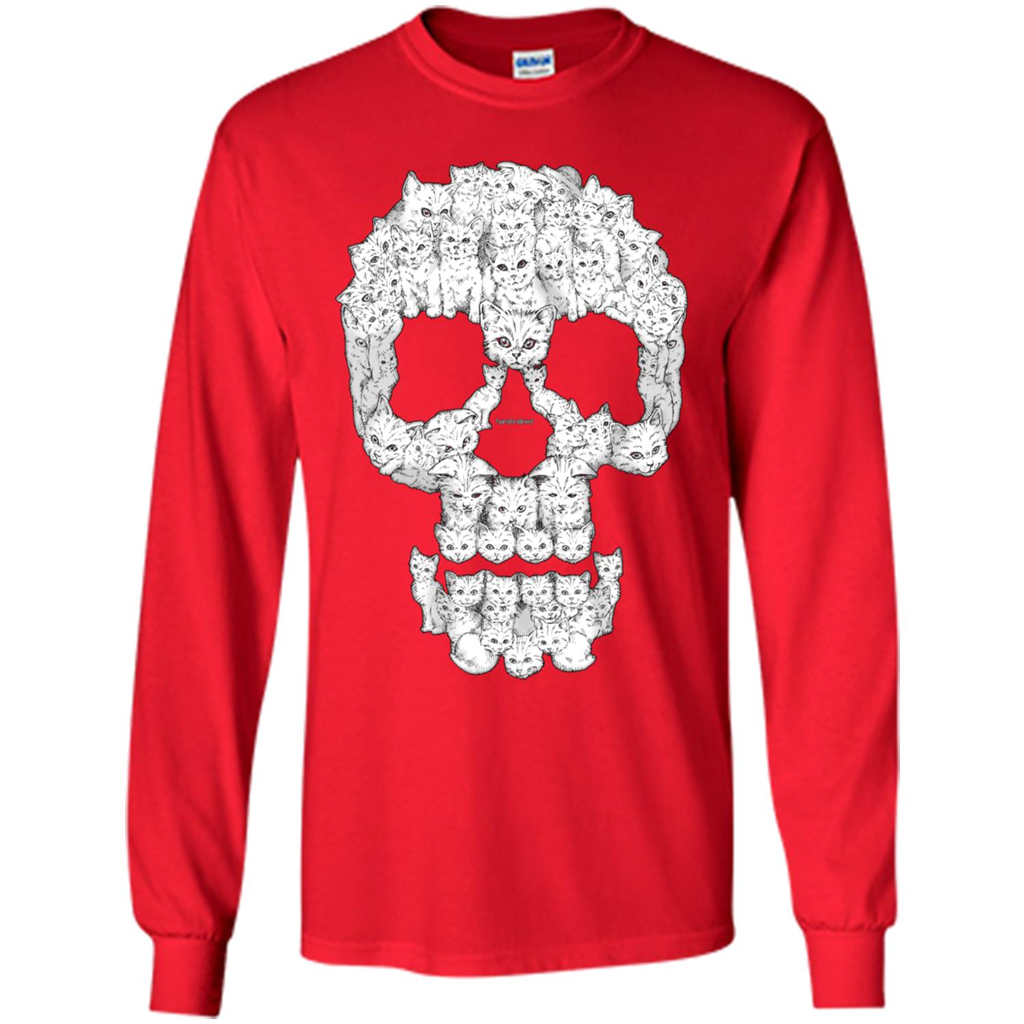 Skulls Are For Pussies Cats T-shirt Red