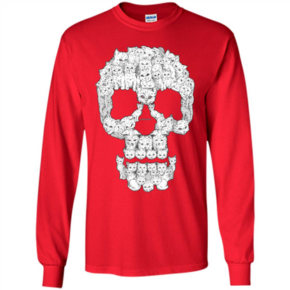 Skulls Are For Pussies Cats T-shirt Red