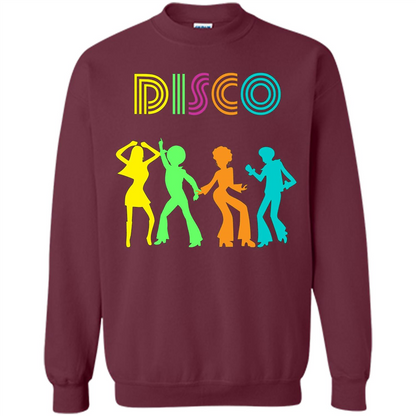 Disco Dancers Dancing Design T-shirt Maroon