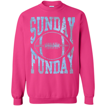 Football T-shirt Sunday Funday Football SeasonT-Shirt Heliconia